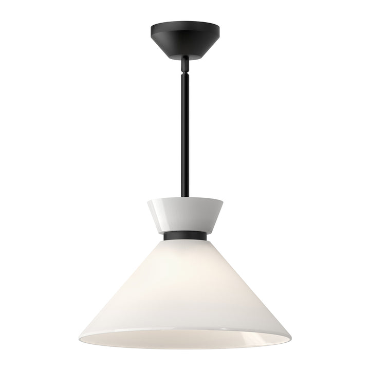 Alora Mood halston PD470514MBGO Pendant Light - Glossy Opal Glass/Matte Black