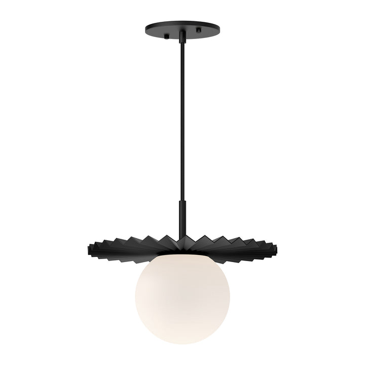 Alora Mood plume PD501212MBOP Pendant Light - Matte Black/Opal Matte Glass