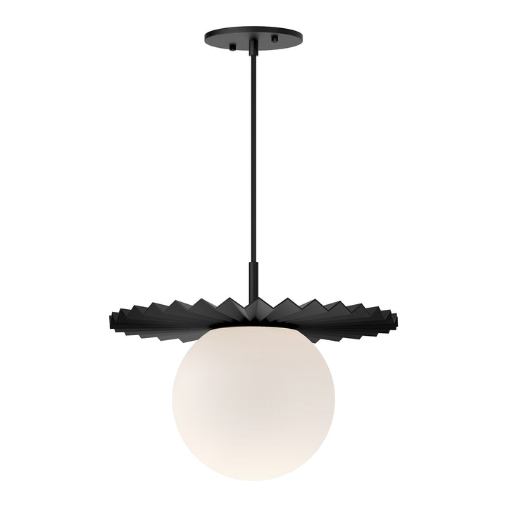 Alora Mood plume PD501214MBOP Pendant Light - Matte Black/Opal Matte Glass