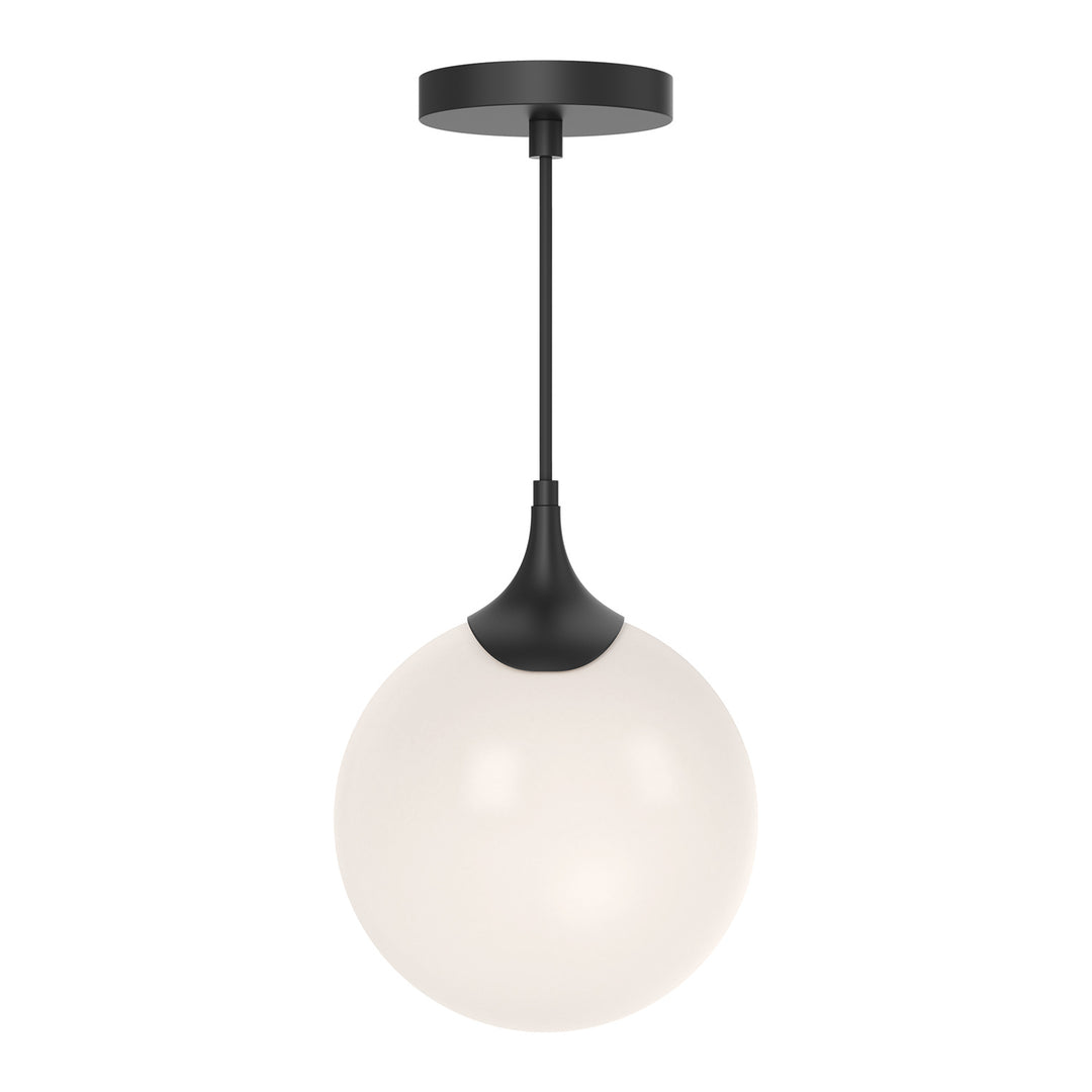 Alora Mood nouveau PD505108MBOP Pendant Light - Matte Black/Opal Matte Glass