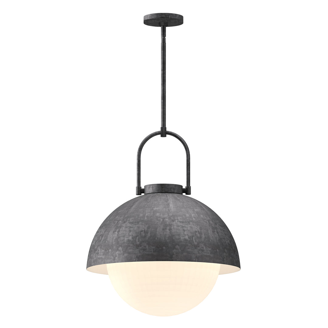 Alora Mood harper PD507216SLOP Pendant Light - Steel Shade/Opal Matte Glass