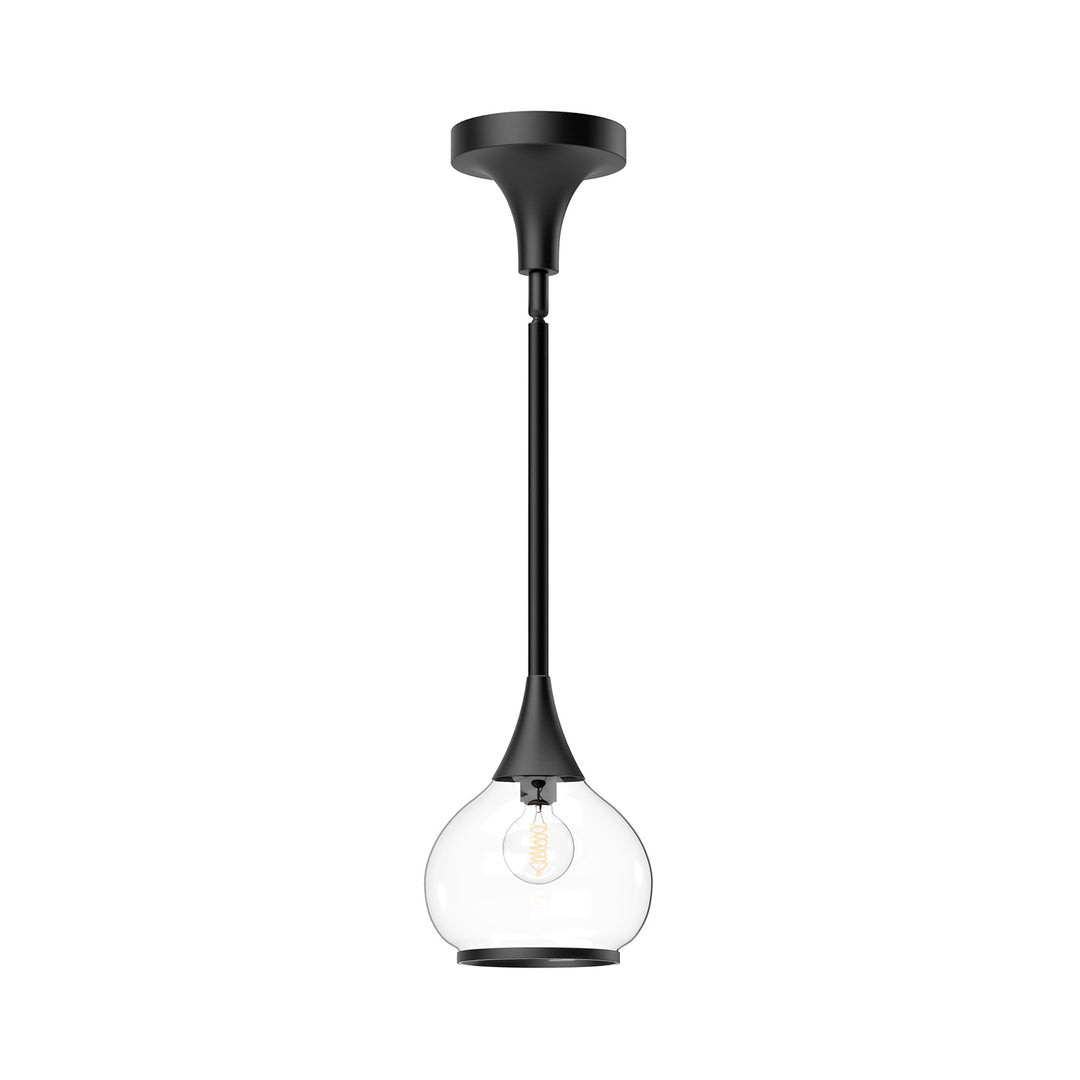 Alora Mood hazel PD524006MBCL Pendant Light - Clear Glass/Matte Black