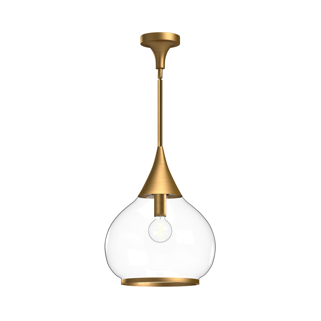 Alora Mood hazel PD524214AGCL Pendant Light - Aged Gold/Clear Glass