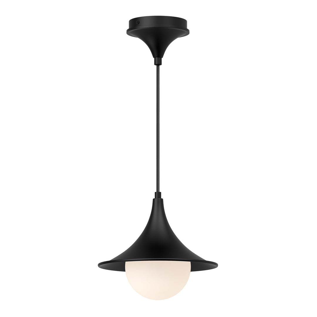 Alora Mood fuji PD525009MBOP Pendant Light - Matte Black/Opal Matte Glass