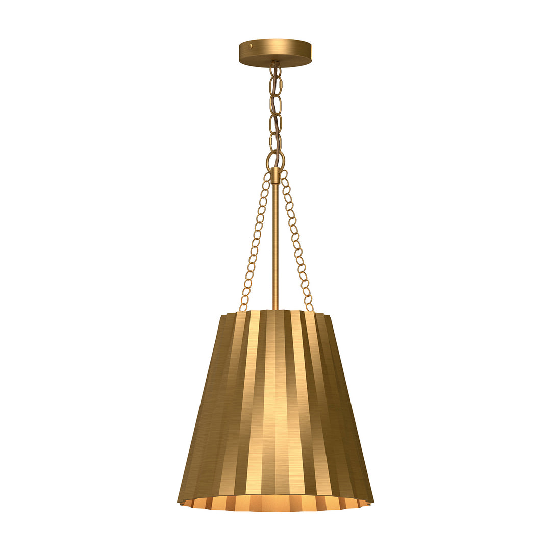 Alora Mood plisse PD528012AG Pendant Light - Aged Gold