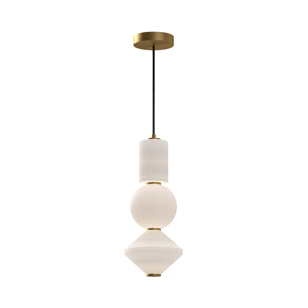 Alora Mood bijou PD530341AGOP Pendant Light - Aged Gold/Opal Matte Glass