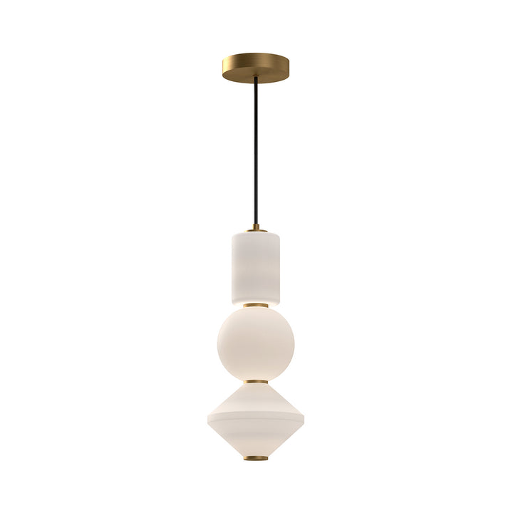 Alora Mood bijou PD530341AGOP Pendant Light - Aged Gold/Opal Matte Glass