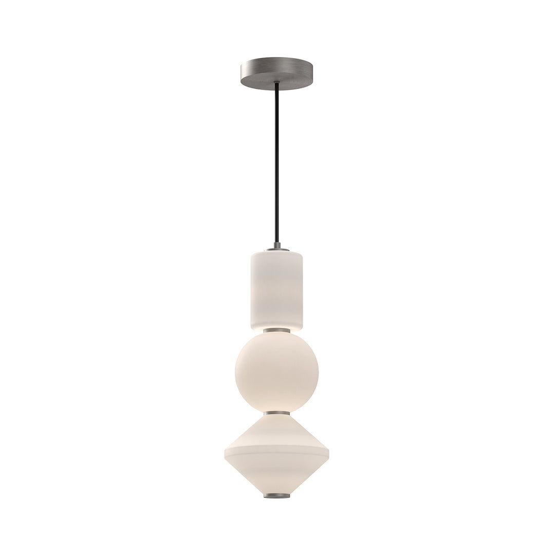 Alora Mood bijou PD530341BNOP Pendant Light - Brushed Nickel/Opal Matte Glass