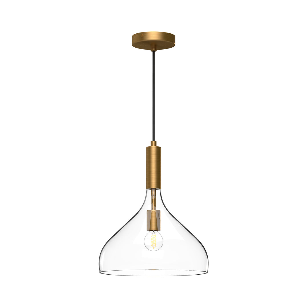 Alora Mood belleview PD532312AGCL Pendant Light - Aged Gold/Clear Glass