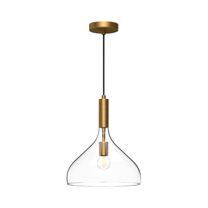 Alora Mood belleview PD532312AGCL Pendant Light - Aged Gold/Clear Glass