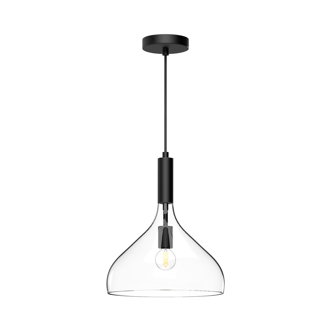 Alora Mood belleview PD532312MBCL Pendant Light - Clear Glass/Matte Black