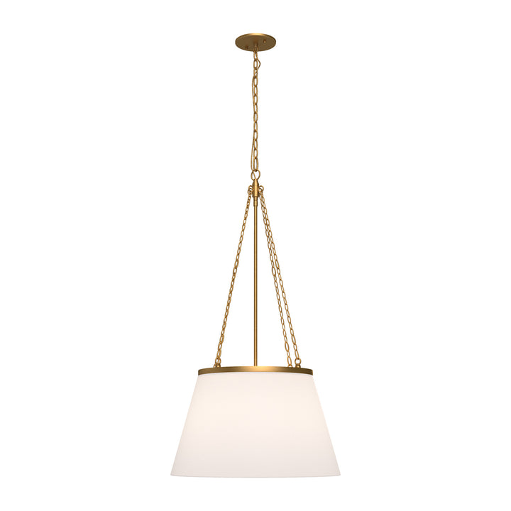 Alora Mood speakeasy PD544517AGWL Pendant Light - Aged Gold/White Linen