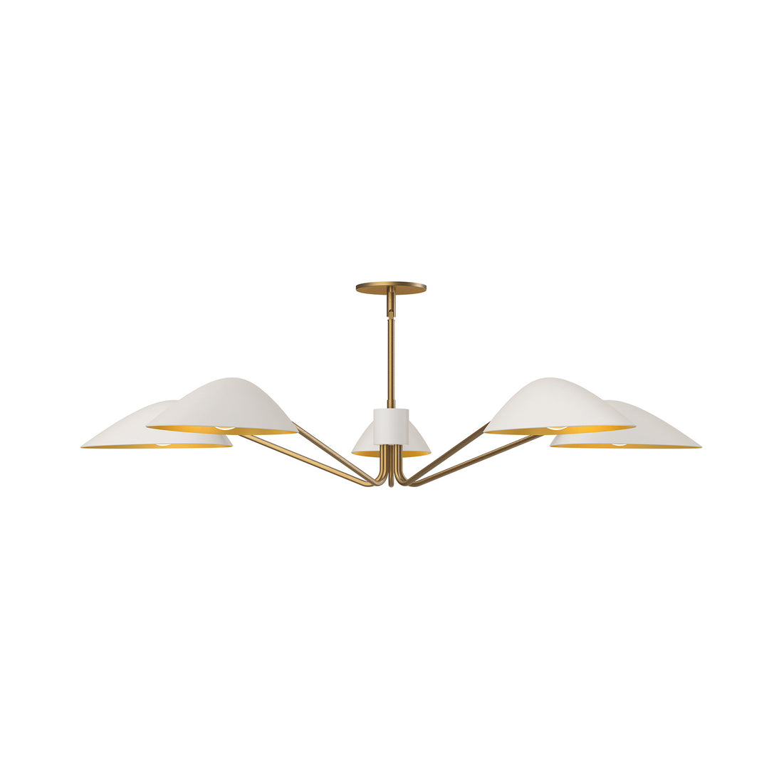 Alora Mood oscar PD550545WHAG Pendant Light - Aged Gold/White