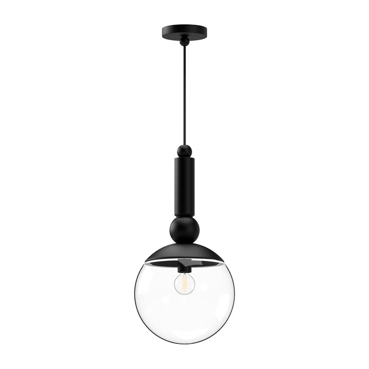 Alora Mood delilah PD560510MBCL Pendant Light - Clear Glass/Matte Black