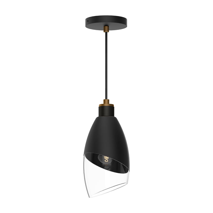 Alora Mood capri PD587105MBCL Pendant Light - Clear Glass/Matte Black