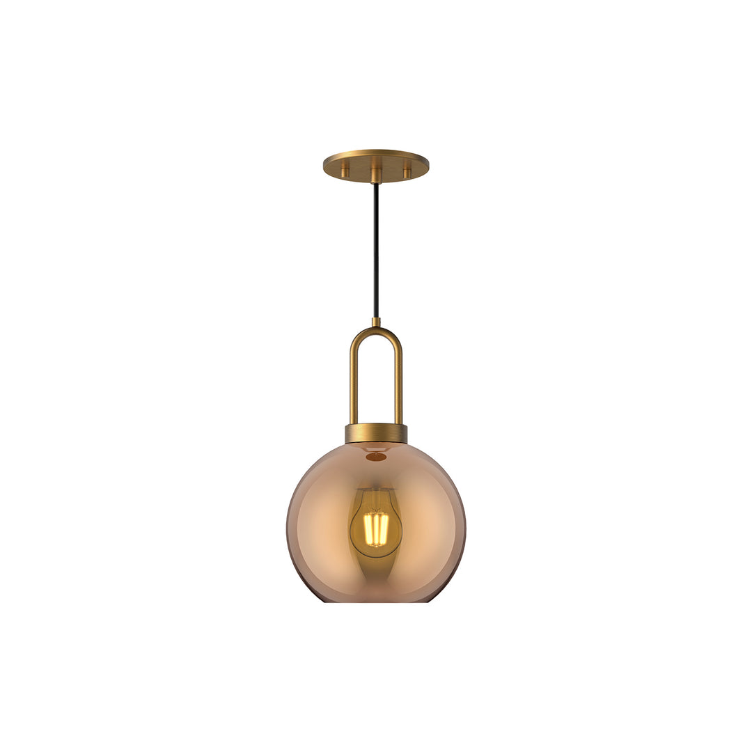 Alora Mood soji PD601608AGCP Pendant Light - Aged Gold/Copper Glass