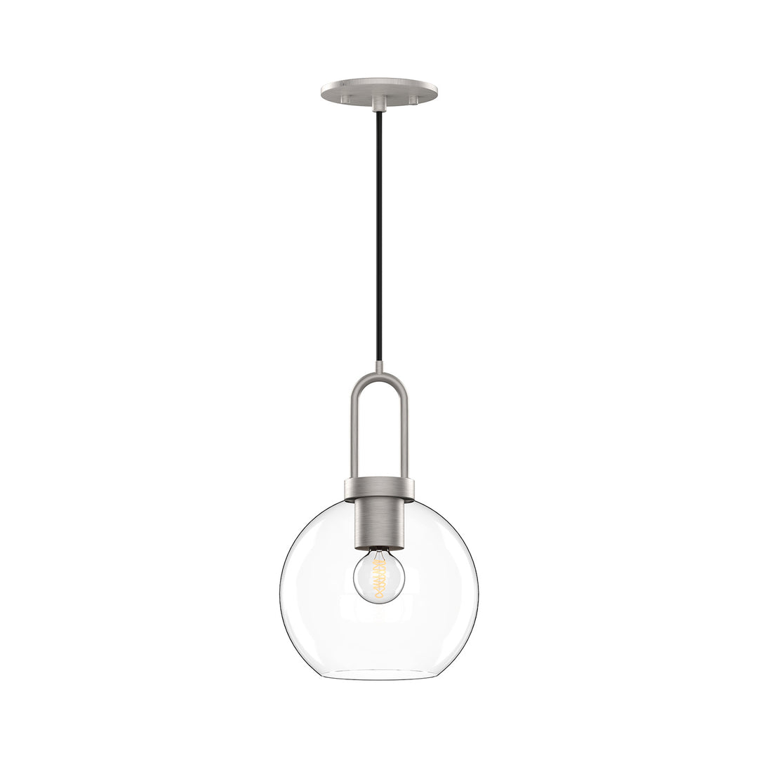 Alora Mood soji PD601608BNCL Pendant Light - Brushed Nickel/Clear Glass