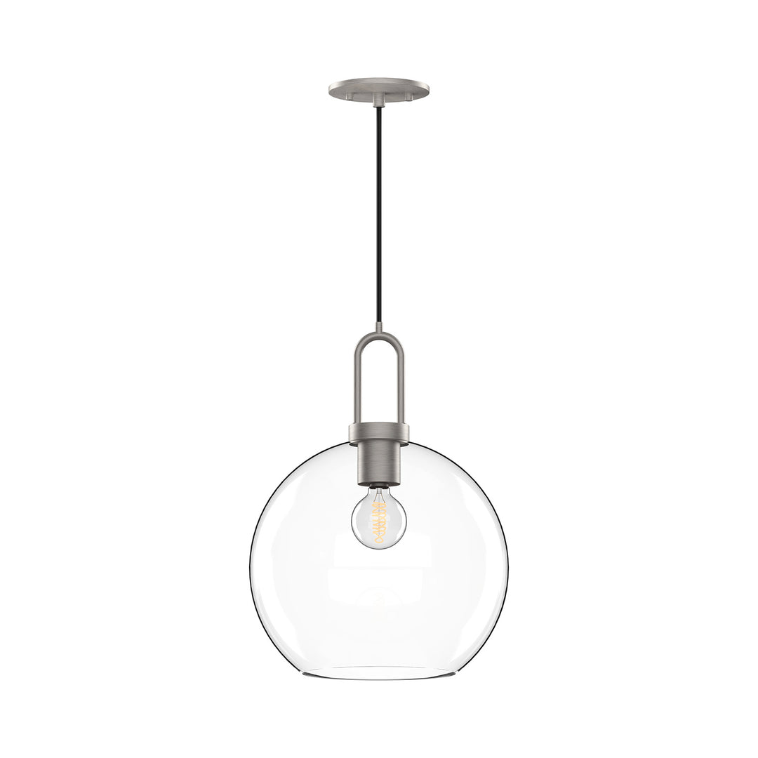 Alora Mood soji PD601710BNCL Pendant Light - Brushed Nickel/Clear Glass