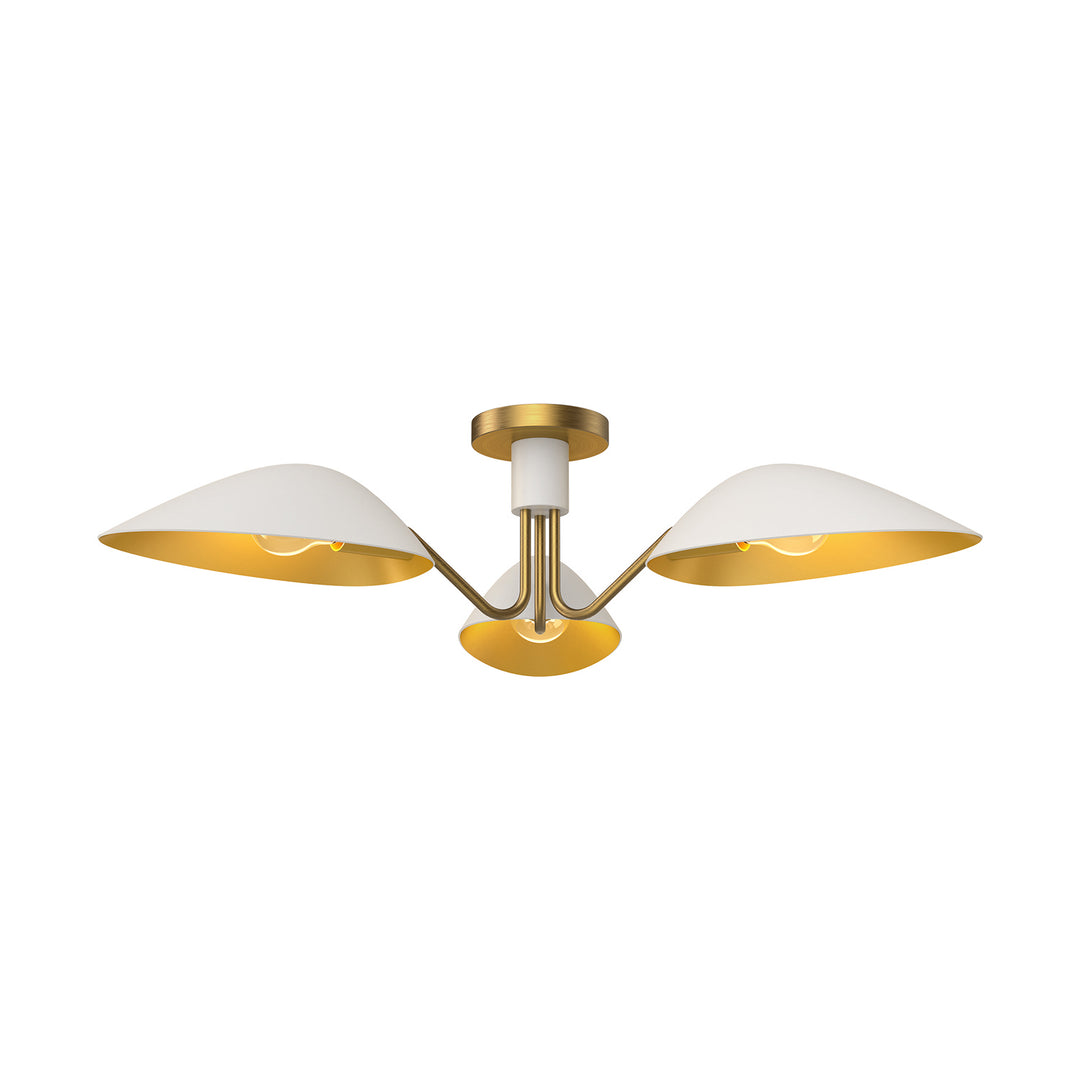 Alora Mood oscar SF550332WHAG Ceiling Light - Aged Gold/White