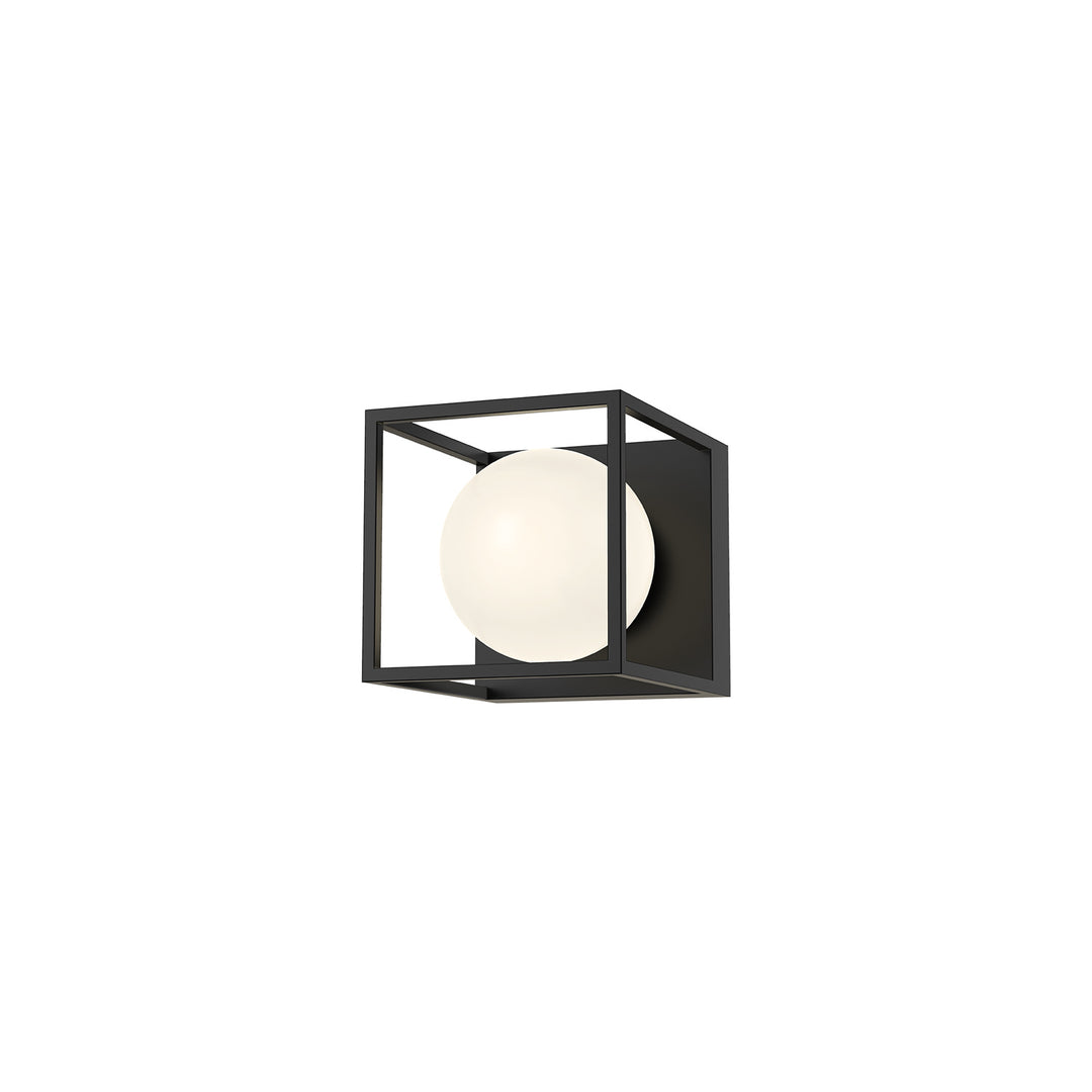 Alora Mood amelia VL519106MBOP Bath Vanity Light 10 in. wide - Matte Black/Opal Matte Glass