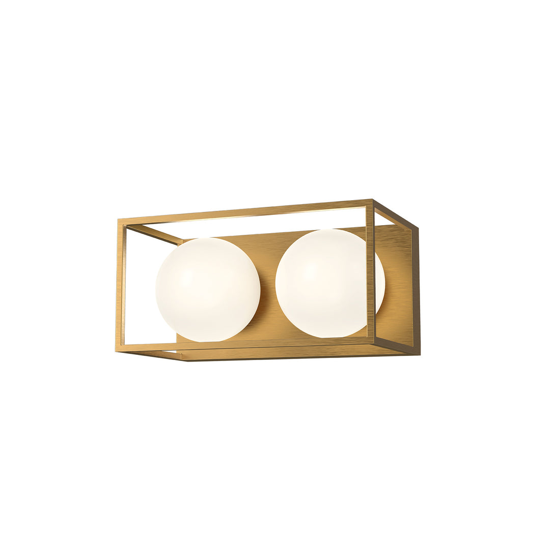 Alora Mood amelia VL519213AGOP Bath Vanity Light 10 in. wide - Aged Gold/Opal Matte Glass