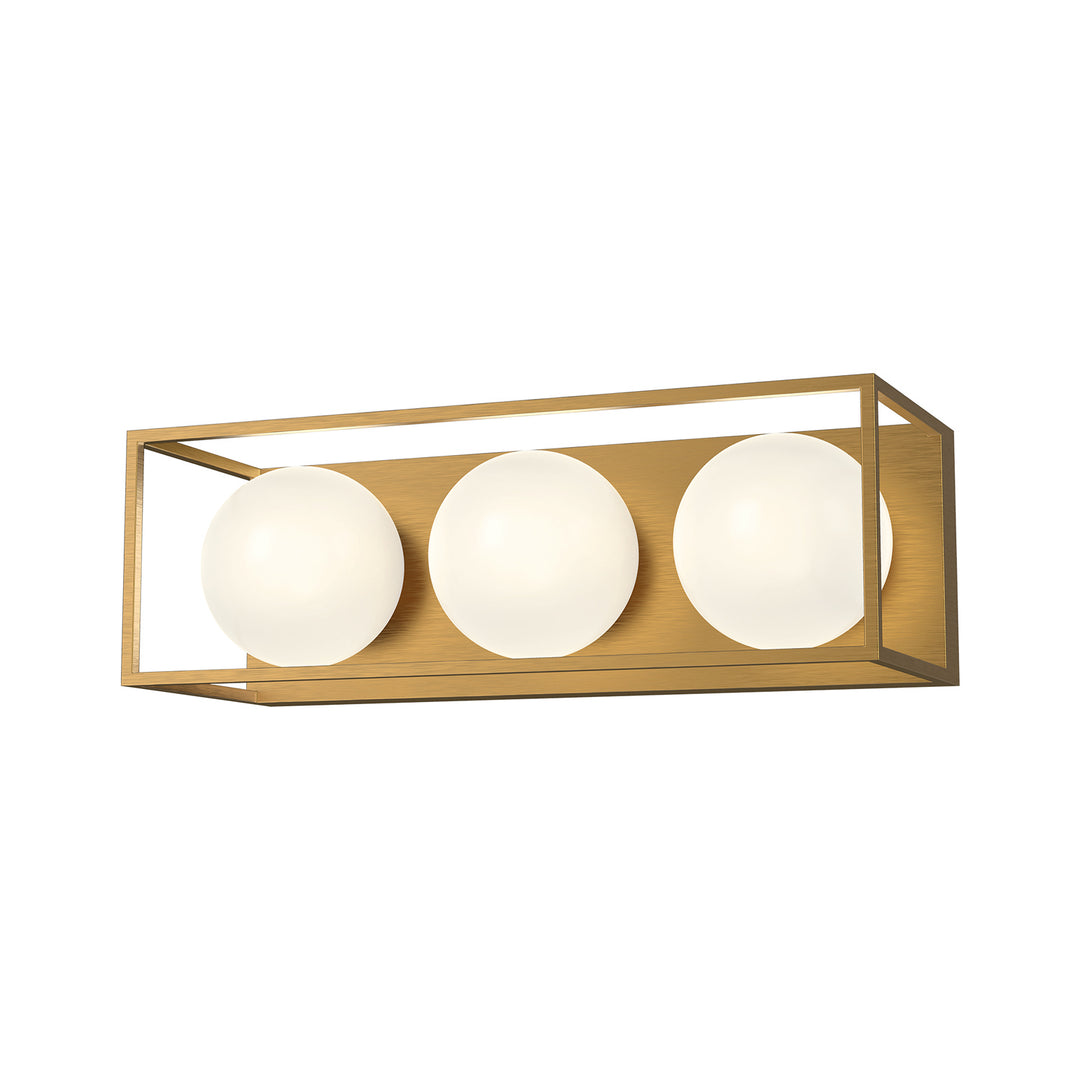 Alora Mood amelia VL519319AGOP Bath Vanity Light 10 in. wide - Aged Gold/Opal Matte Glass