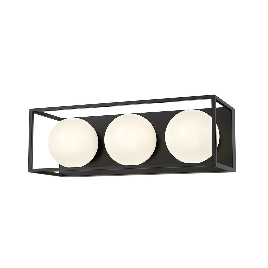 Alora Mood amelia VL519319MBOP Bath Vanity Light 10 in. wide - Matte Black/Opal Matte Glass