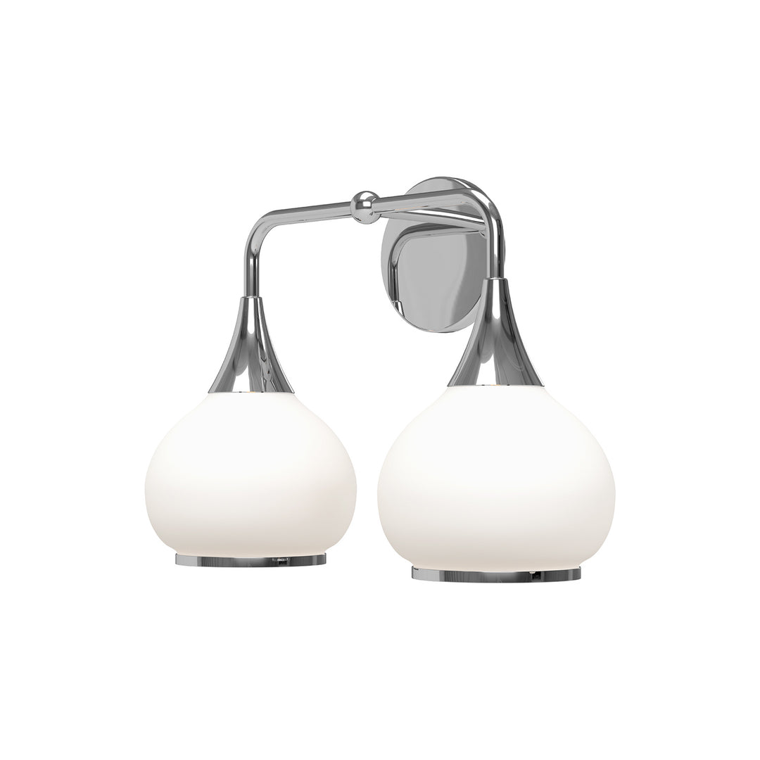 Alora Mood hazel VL524217CHOP Bath Vanity Light 10 in. wide - Chrome/Opal Matte Glass
