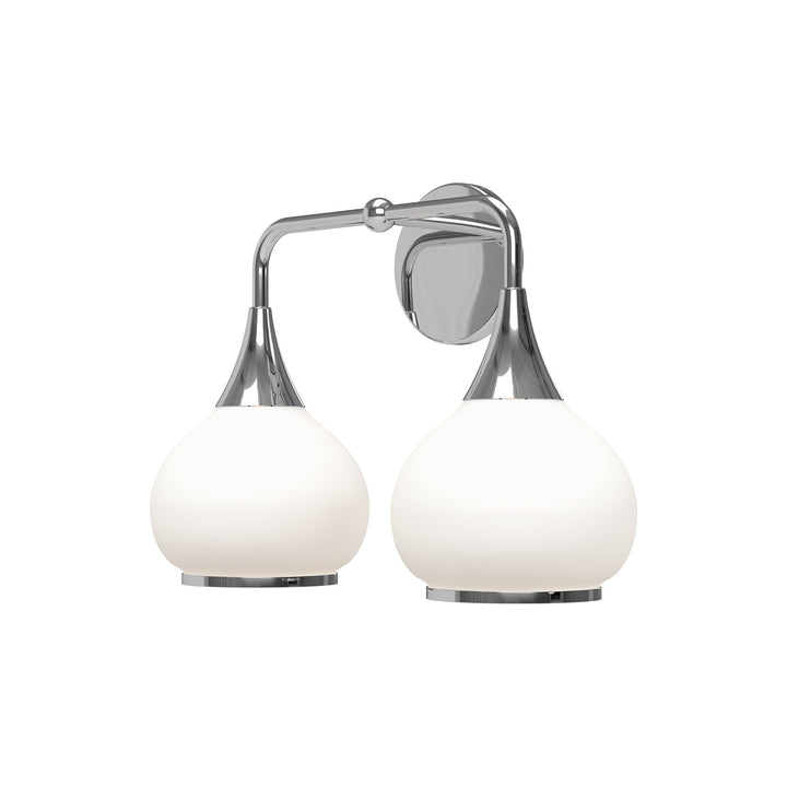 Alora Mood hazel VL524217CHOP Bath Vanity Light 10 in. wide - Chrome/Opal Matte Glass