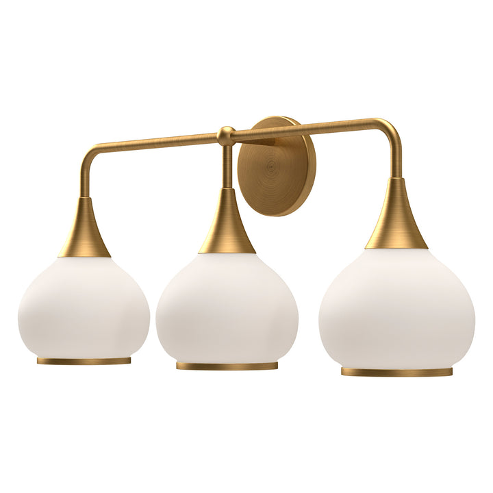 Alora Mood hazel VL524326AGOP Bath Vanity Light 11 in. wide - Aged Gold/Opal Matte Glass