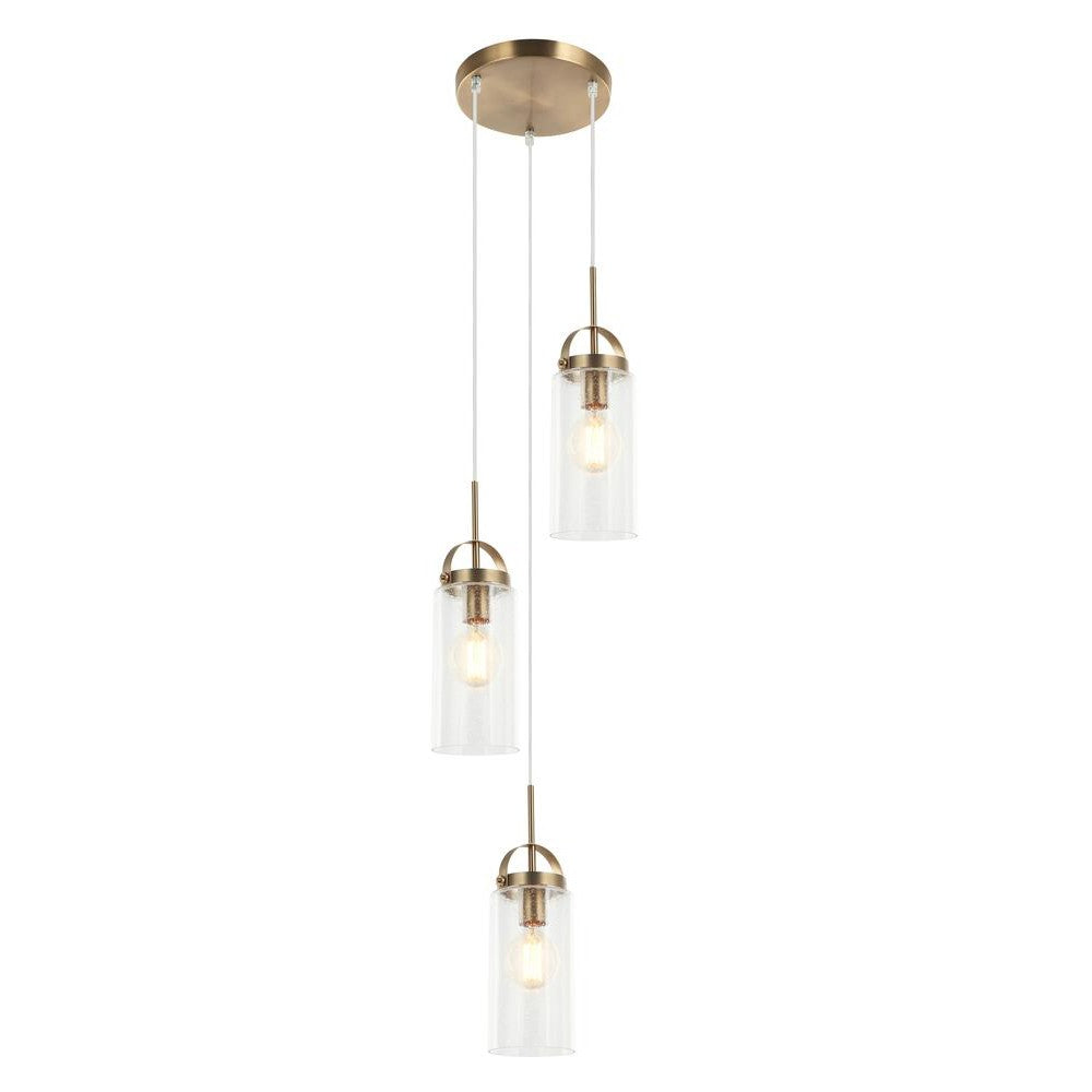 Maxilite Banister MX 2510C3-18 Pendant Light - Aged Brass