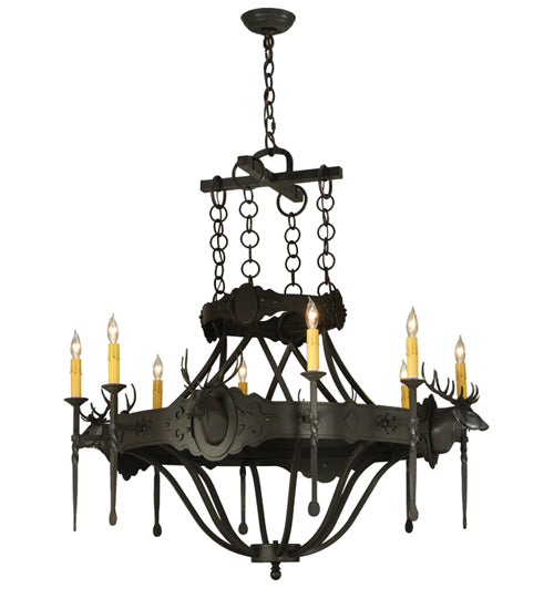 Meyda Tiffany Stag 119967 Chandelier Light - Timeless Bronze