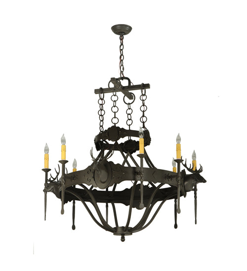 Meyda Tiffany Stag 119967 Chandelier Light - Timeless Bronze