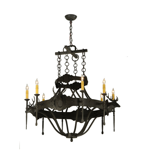 Meyda Tiffany Stag 119967 Chandelier Light - Timeless Bronze