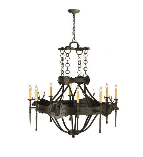 Meyda Tiffany Stag 119967 Chandelier Light - Timeless Bronze