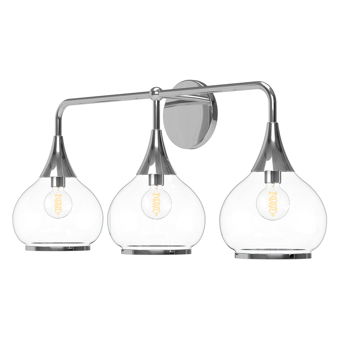Alora Mood hazel VL524326CHCL Bath Vanity Light 11 in. wide - Chrome/Clear Glass