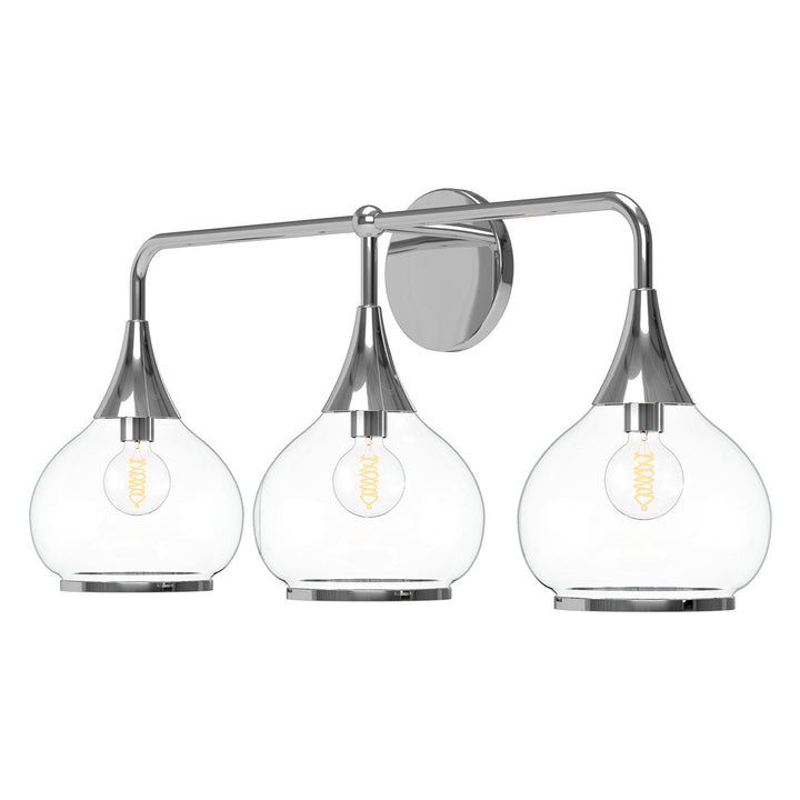 Alora Mood hazel VL524326CHCL Bath Vanity Light 11 in. wide - Chrome/Clear Glass