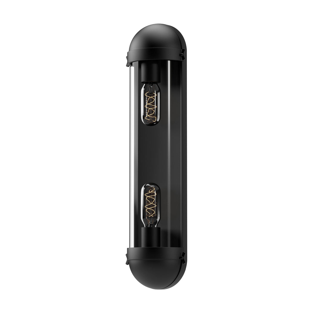 Alora Mood cyrus VL539221MBCL Bath Vanity Light 15 in. wide - Clear Glass/Matte Black