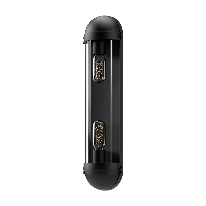Alora Mood cyrus VL539221MBCL Bath Vanity Light 15 in. wide - Clear Glass/Matte Black