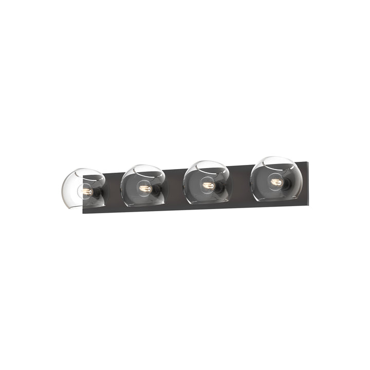 Alora Mood willow VL548431MBCL Bath Vanity Light 11 in. wide - Clear Glass/Matte Black
