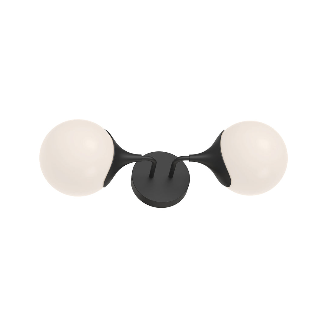 Alora Mood nouveau WV505219MBOP Wall Light - Matte Black/Opal Matte Glass