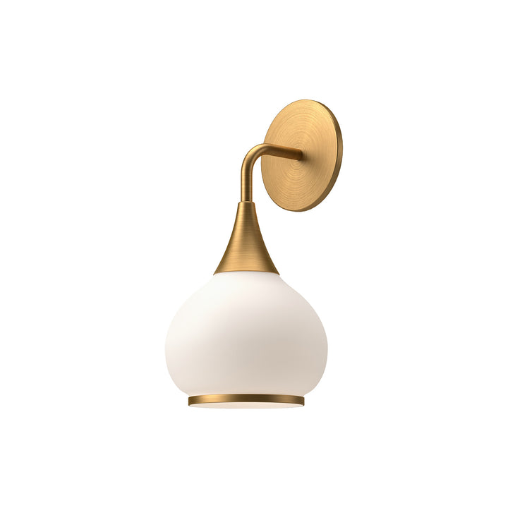 Alora Mood hazel WV524006AGOP Wall Light - Aged Gold/Opal Matte Glass