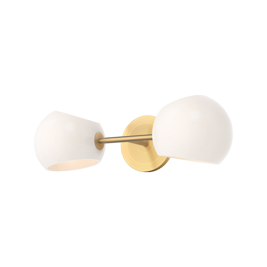 Alora Mood willow WV548217BGOP Wall Light - Brushed Gold/Opal Matte Glass