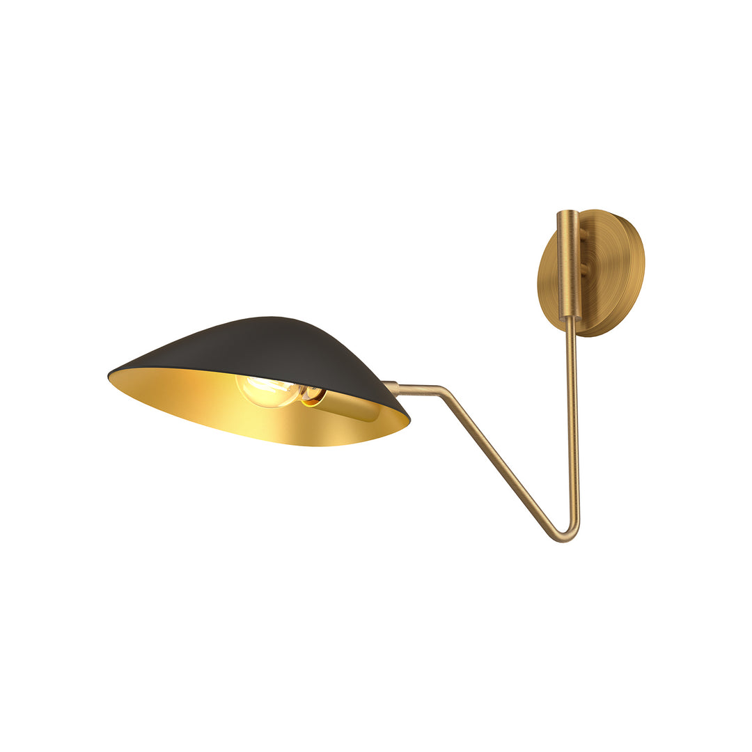 Alora Mood oscar WV550006MBAG Wall Light - Aged Gold/Matte Black