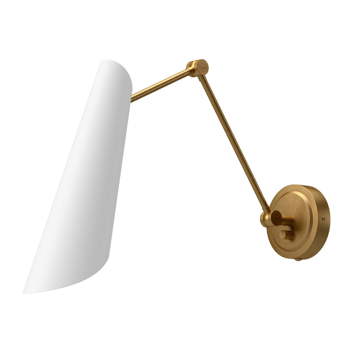 Alora Mood gabriel WV572325WHAG Wall Light - Aged Gold/White