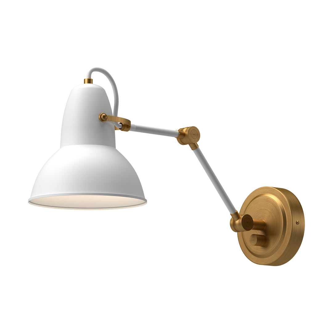 Alora Mood felix WV576027WHAG Wall Light - Aged Gold/White