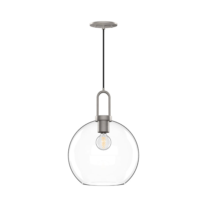 Alora Mood soji PD601710BNCL Pendant Light - Brushed Nickel/Clear Glass