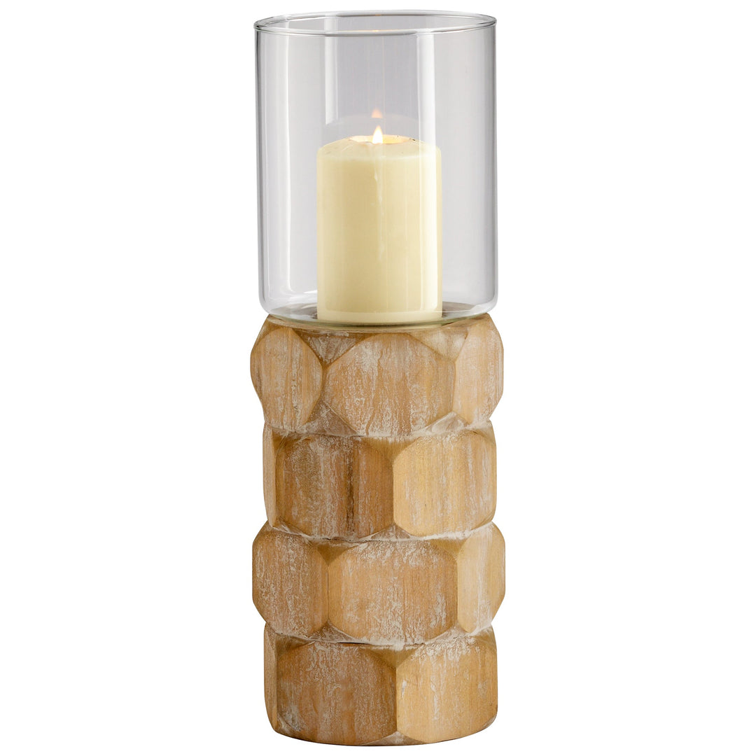 Cyan 04741 Candle Holders - Natural Wood