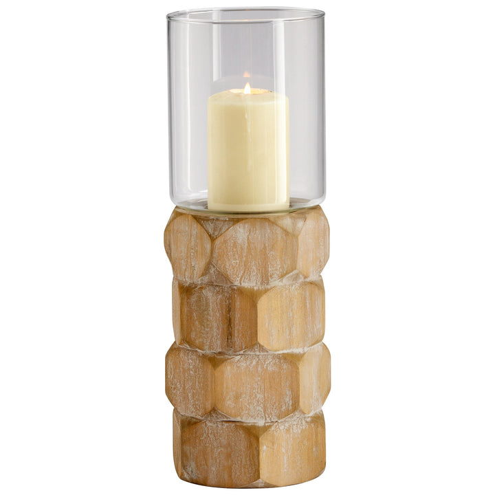 Cyan 04741 Candle Holders - Natural Wood