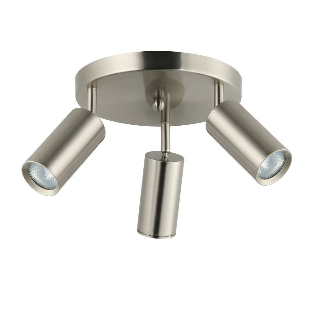 Maxilite Lighting MX 3267C3-40 Modern Monty Track Light Satin Nickel